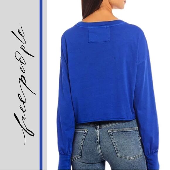 Free People Women’s Austin Relaxed Cozy Fit Long  Sleeve Top - Size M​ - Picture 2 of 7